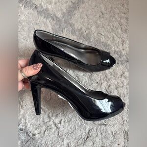 Elegant Black Peep-Toe Heels